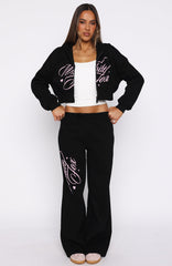 Love You Regardless Wide Leg Sweatpants Black