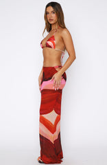 Luminous Maxi Skirt Sunset Petal