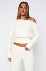 Please Be Mine Knit Sweater Off White