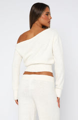 Please Be Mine Knit Sweater Off White