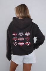 She's Too Nice Oversized Hoodie Charcoal