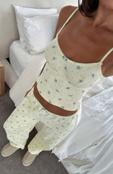 Snuggle Season Pyjama Top Lemon Floral