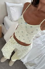 Snuggle Season Pyjama Top Lemon Floral