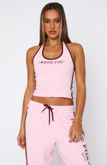 Star Of The Night Halter Top Pink