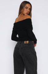 Take The Reigns Long Sleeve Top Black