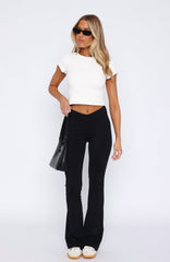 The Hard Way Flare Pants Black
