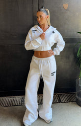 From The Archives Charli Wide Leg Sweatpants Grey Marle