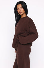 Stay Lifted Oversized Sweater Bitter Chocolate