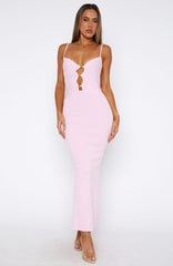 Break It Off Maxi Dress Baby Pink