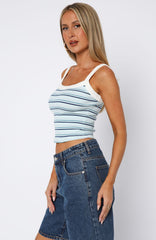 Electric Energy Tank Top Blue Stripe