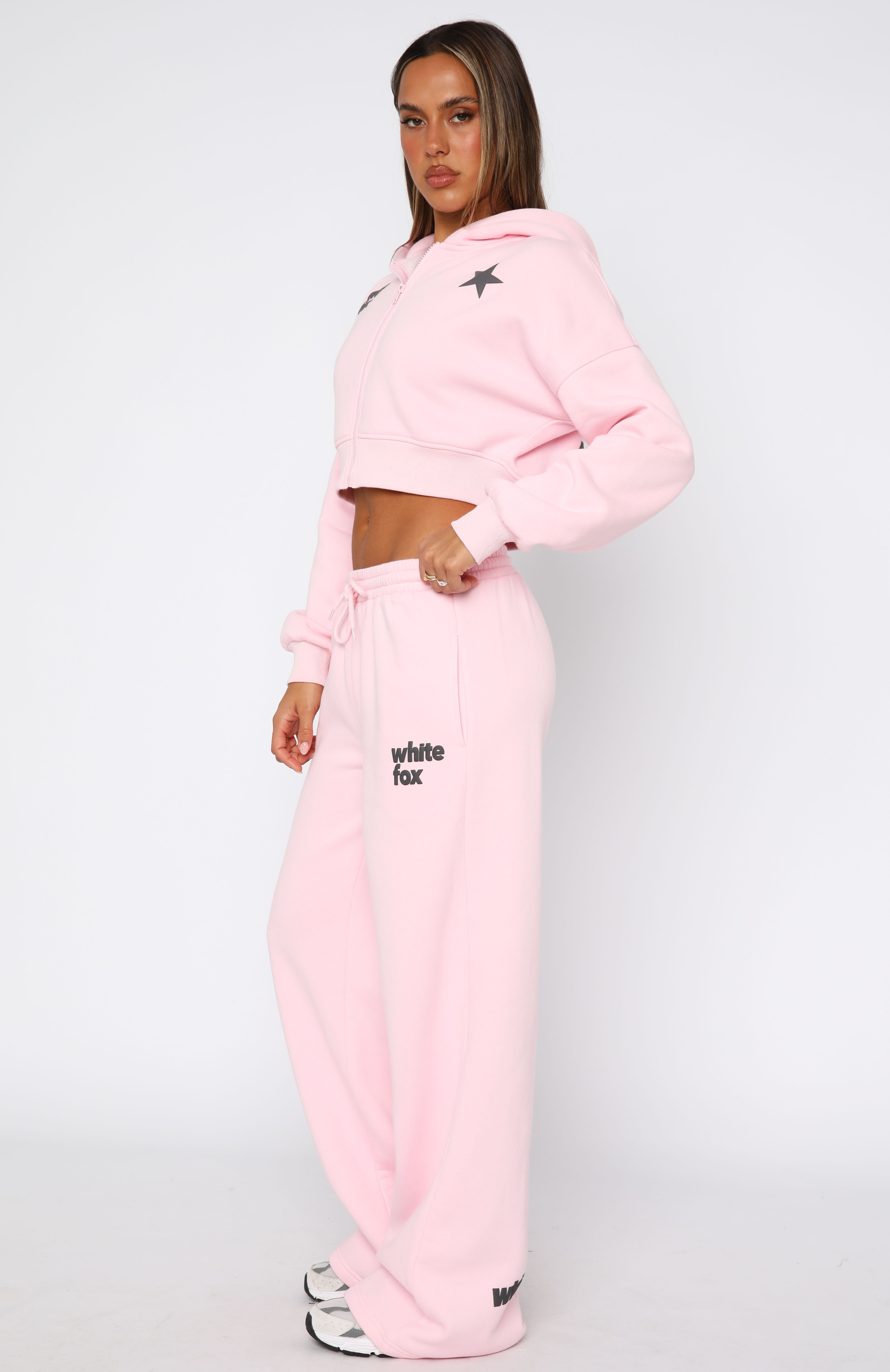 From The Archives Charli Wide Leg Sweatpants Pink