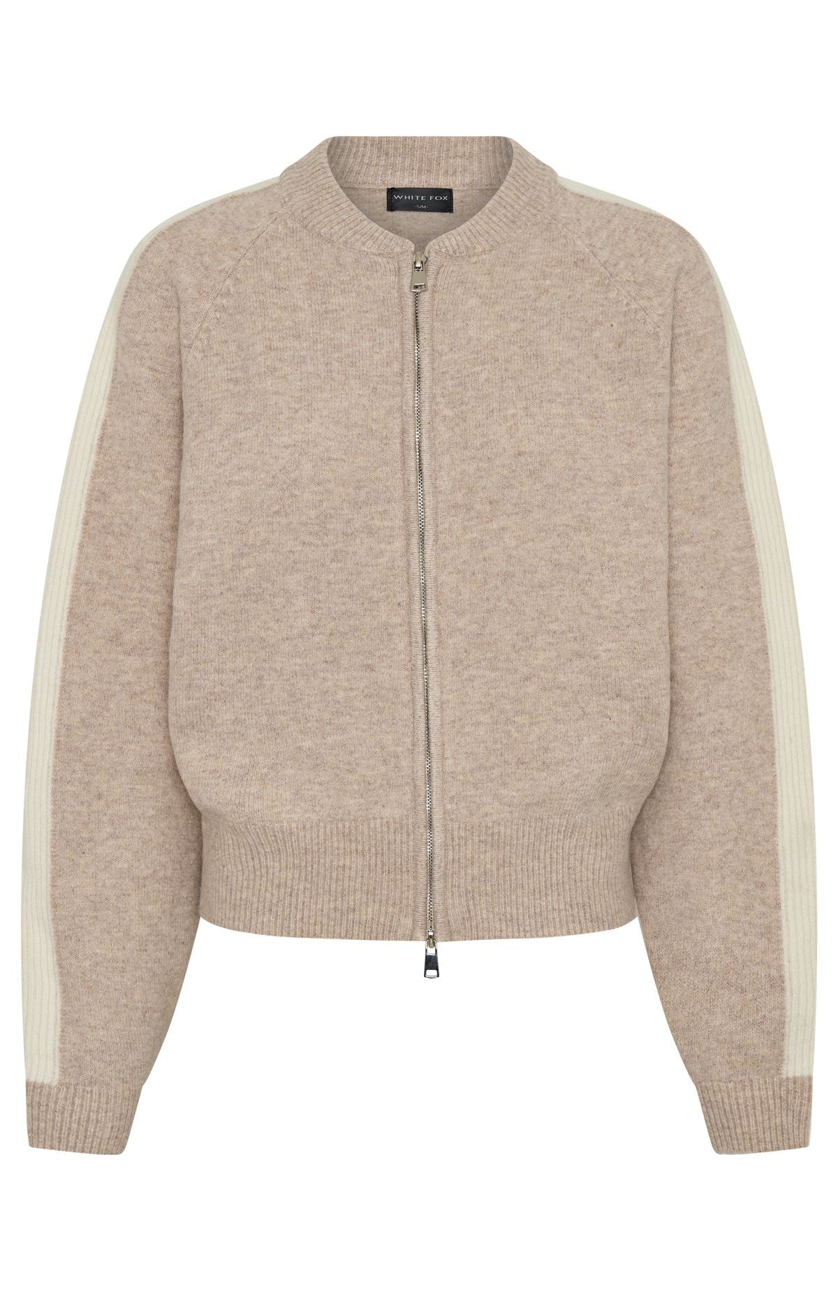 Stripe Me Down Knit Jacket Oat/White