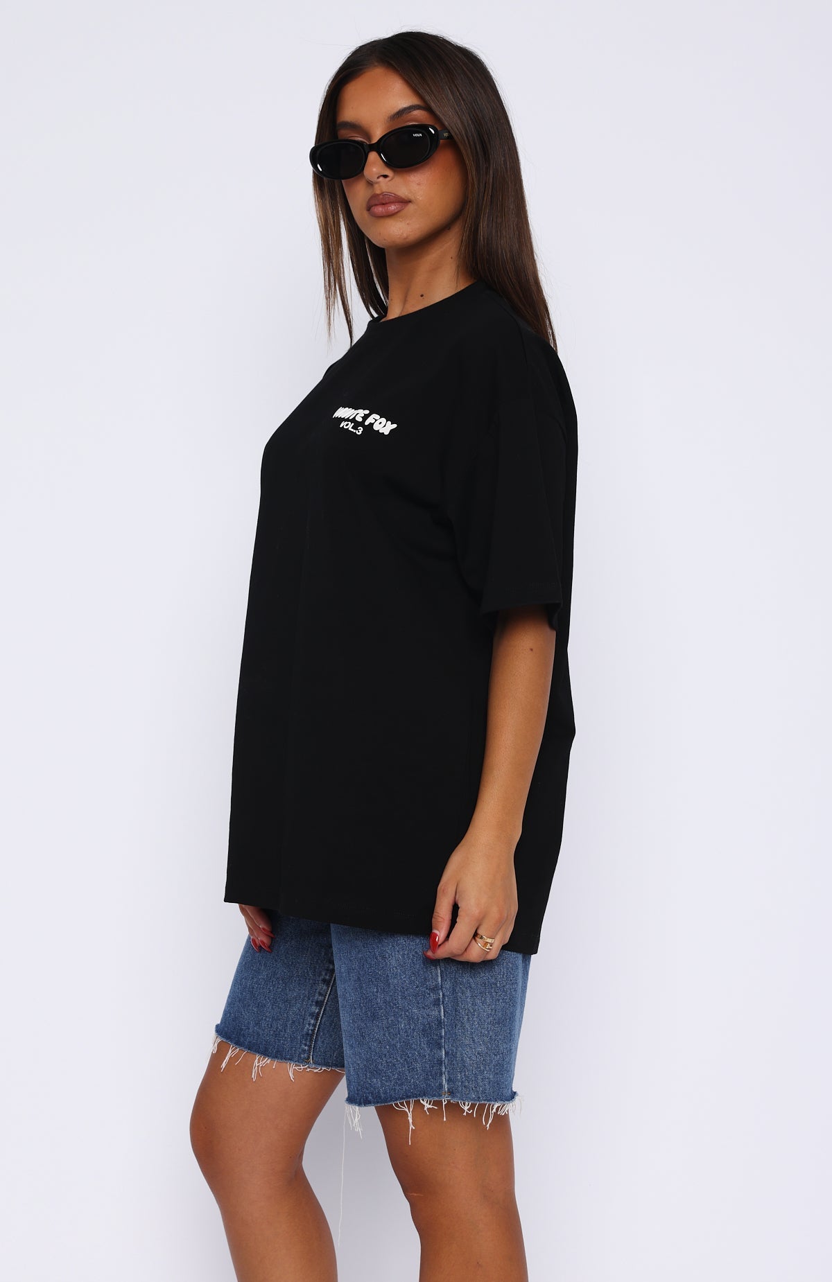 Offstage Back Graphic Oversized Tee Black