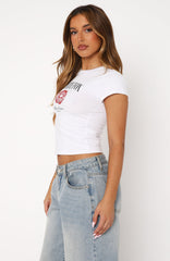 Kind Regards Baby Tee White