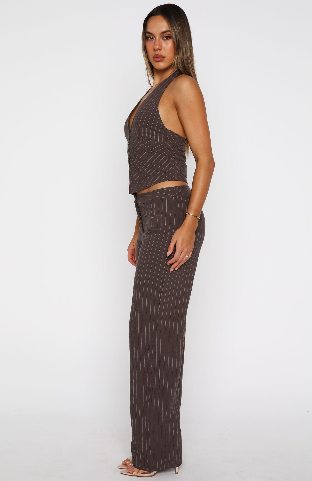 I Don't Compete Straight Leg Pants Chocolate