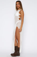 Can't Stop Won't Stop Knit Maxi Dress Off White