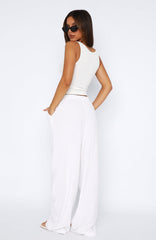 Live It Up Linen Pants White