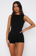 More Than Me Playsuit Black