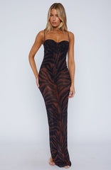 Dream Of Me Maxi Dress Amber Zebra