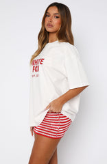 Loving On You Oversized Tee White