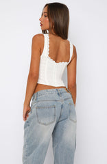 Twist And Turn Bustier White