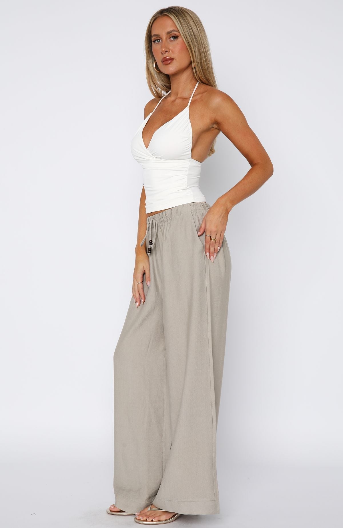 Loving Me Linen Pants Beige