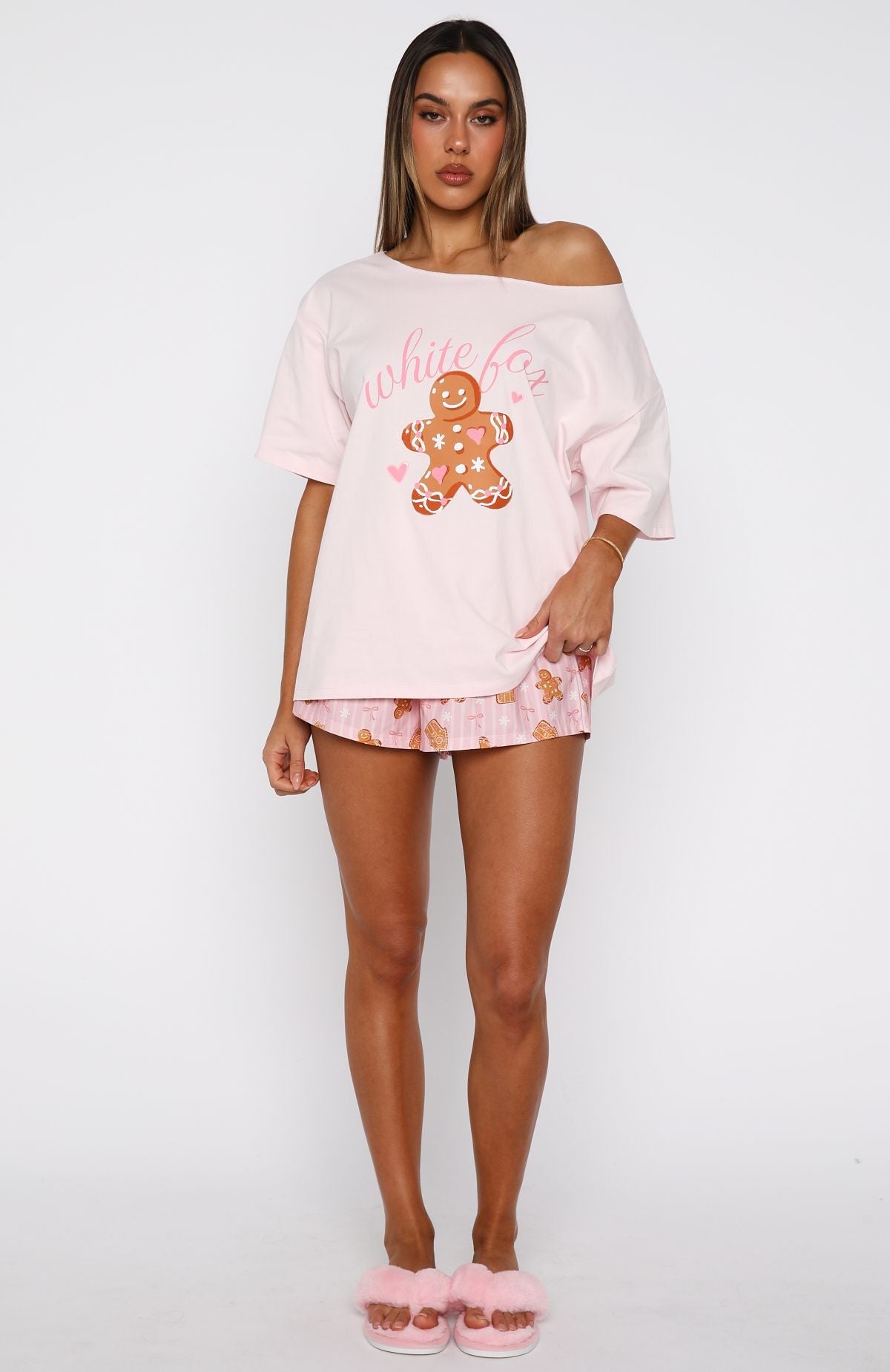 Sweetheart Pyjama Short Gingerbread Twist