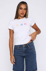 Sea Shells Relaxed Baby Tee White