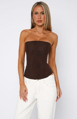 Tell Me A Secret Strapless Bustier Chocolate