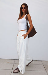 Our Bridges Burned Wide Leg Pants Cream