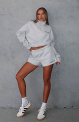 Core Classic Zip Front Sweater Dark Grey Marle