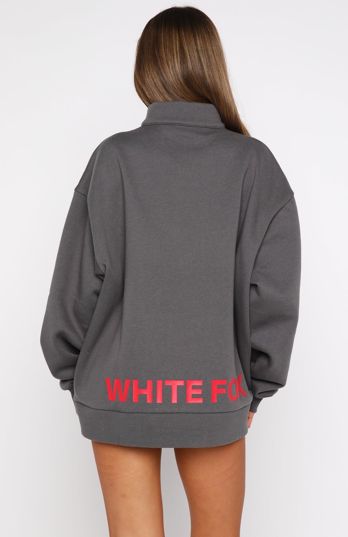 Caught Up With You Zip Front Sweater Volcanic