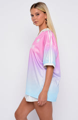 Staying With You Oversized Jersey Pink/Blue