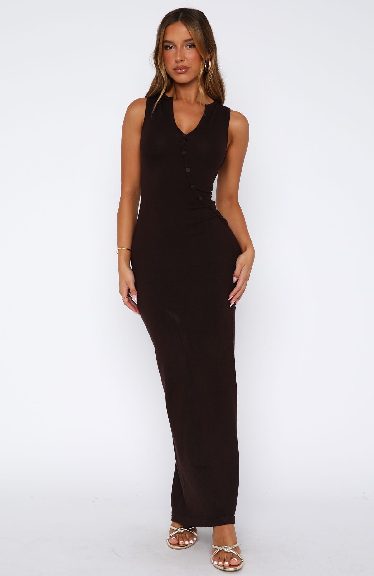 She's Back Maxi Dress Espresso