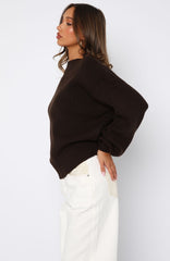 Keep It Classic Knit Sweater Chocolate