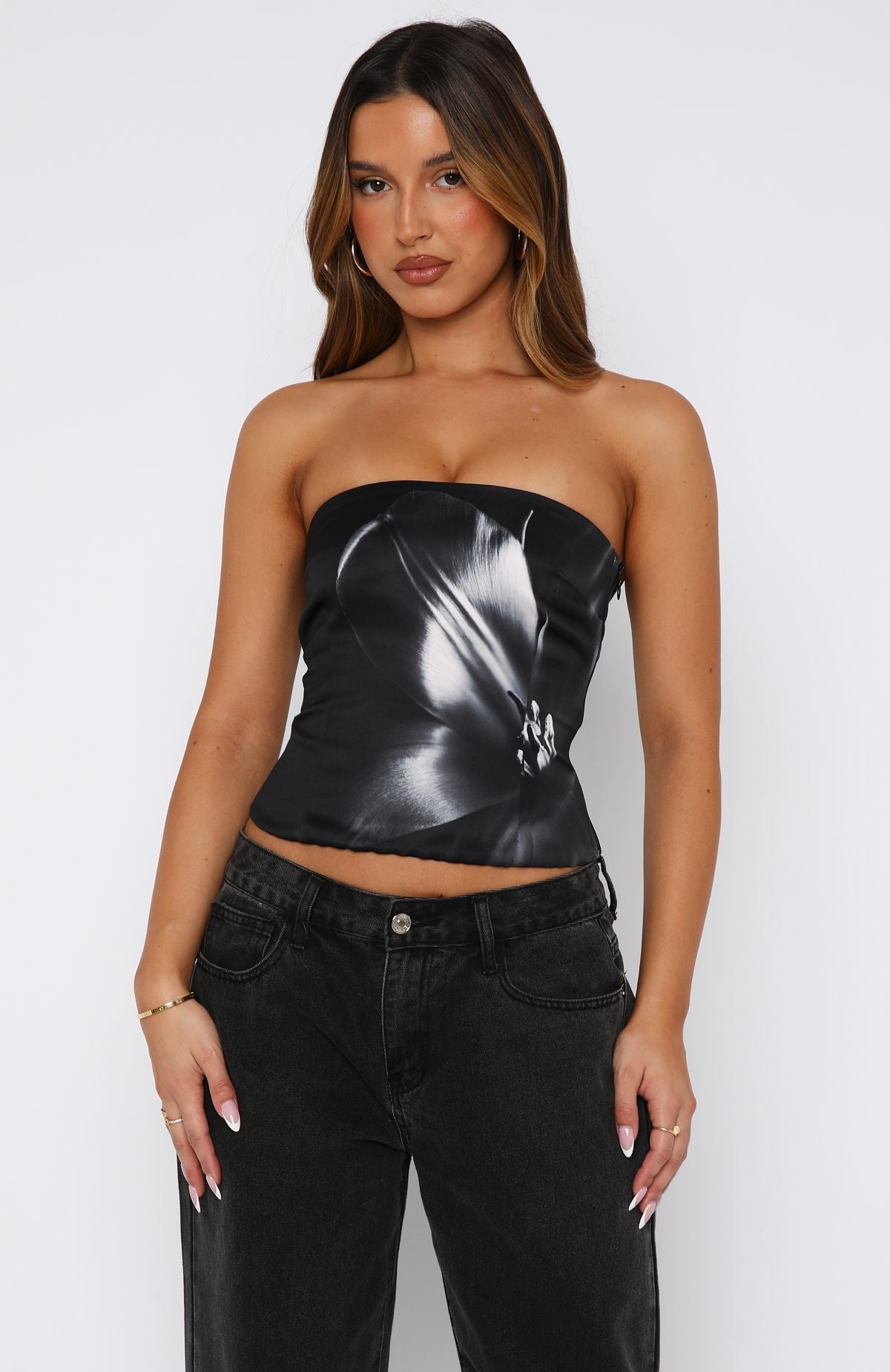I'll Be Alright Strapless Bustier Midnight Twist