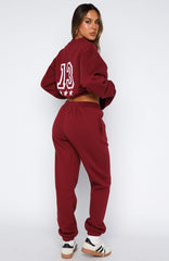 No Hesitation Sweatpants Burgundy