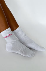 Walk The Same Socks White/Pink