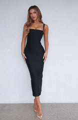 Sugar And Spice Bandage Midi Dress Black