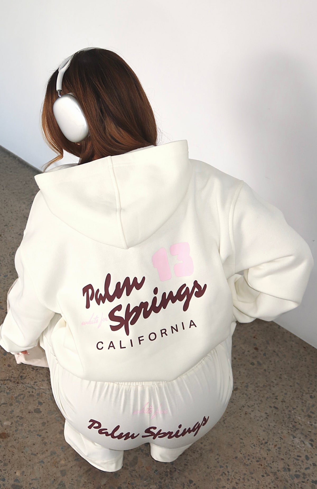 Palm Springs Edition Oversized Hoodie Cream