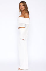 In Too Deep Knit Maxi Skirt White