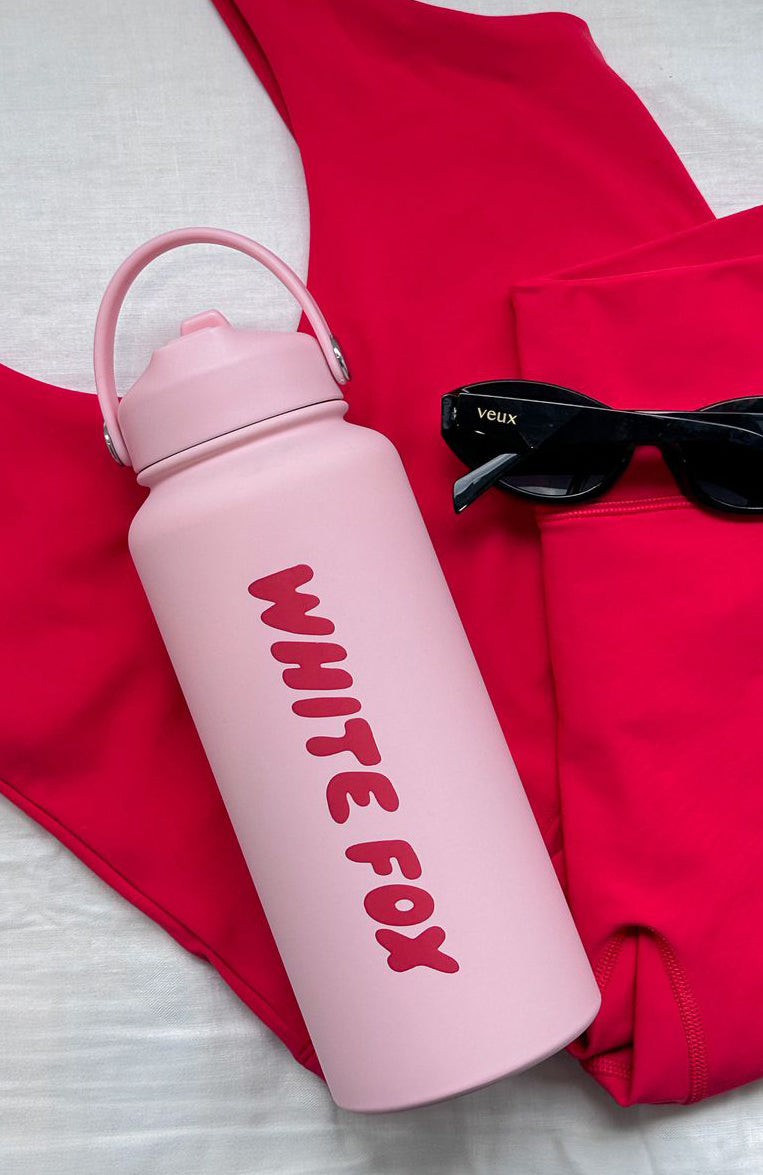 Staying Hydrated Drink Bottle 1L Pink/Red