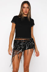 Crimson Body Scarf Black/Silver