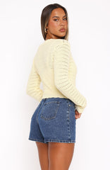 Just Forget About It Long Sleeve Top Lemon