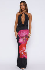Dancing In Ibiza Maxi Dress Fuchsia Bloom