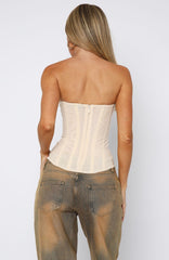 Tell Me A Secret Strapless Bustier Cream
