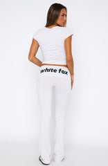 From The Archives Gigi Fold Over Flare Pants Grey Marle