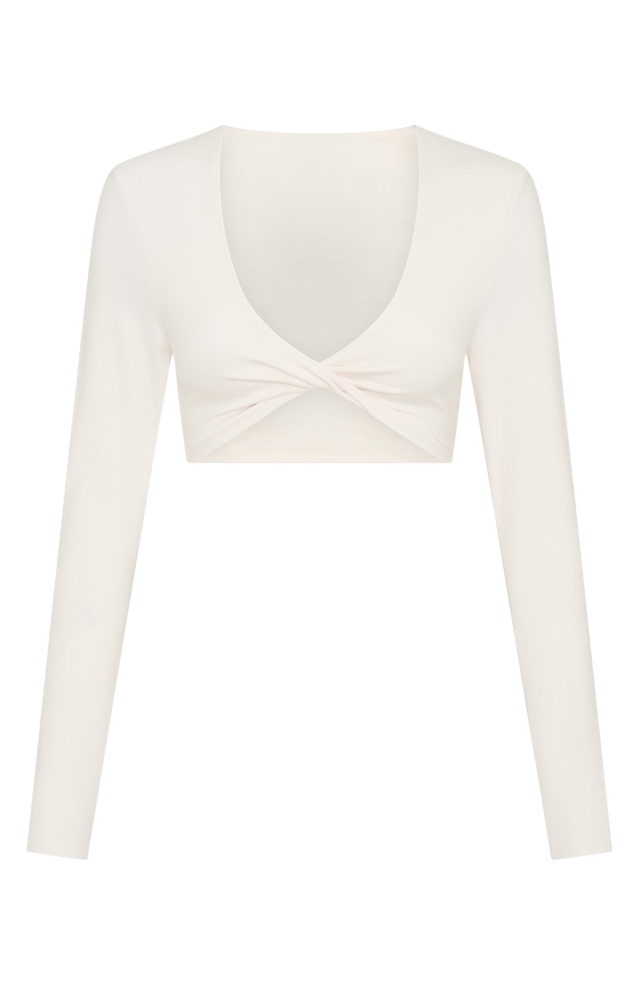 Over The Line Long Sleeve Crop Cream