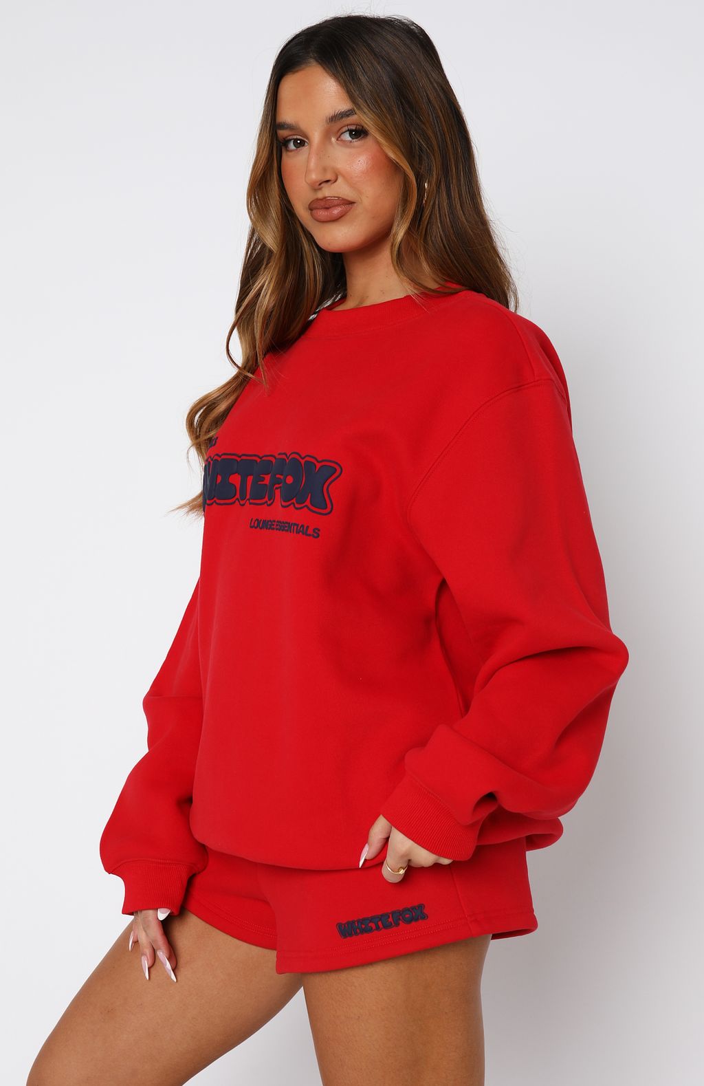 Give It A Try Oversized Sweater Red