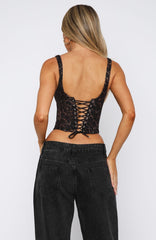 Forever Feels Bustier Midnight Leopard